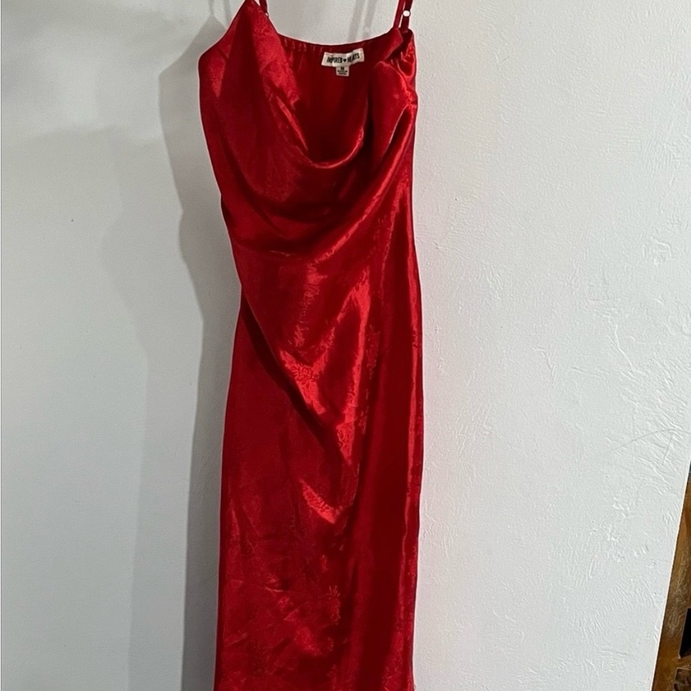 Inspired Hearts Red Midi Dress